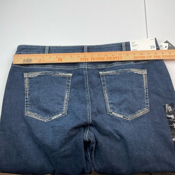 NWT Silver Jeans Elyse Slim Size 20 Inseam:29 (28) Indigo Blue - Picture 12 of 16